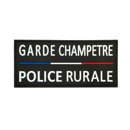 Bande Gomme 3D Garde Champêtre - Police Rurale 6 x 13 cm Liseré Tricolore