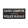 Bande Gomme 3D Garde Champêtre - Police Rurale 6 x 13 cm Liseré Tricolore