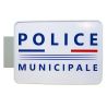 Enseigne Drapeau Police Municipale double face Tricolore