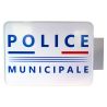 Enseigne Drapeau Police Municipale double face Tricolore