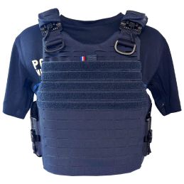 Housse Gilet Pare-Balles Tactique Quick Release LPSA Bleu Marine