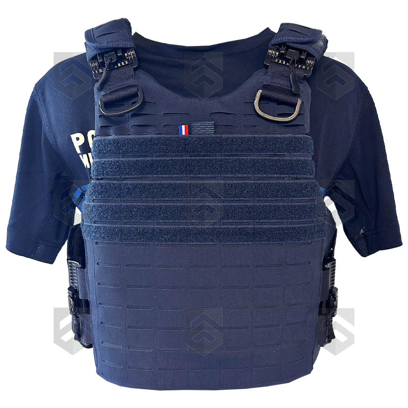 Housse Gilet Pare-Balles Tactique Quick Release LPSA Bleu Marine