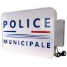 Enseigne Drapeau Police Municipale double face Tricolore