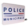 Enseigne Drapeau Police Municipale double face Tricolore