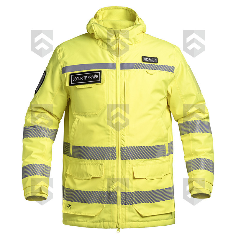 Parka Hardshell WF 150 HV-TAPE Sécu-One Sécurité Privée A10 Equipment Jaune