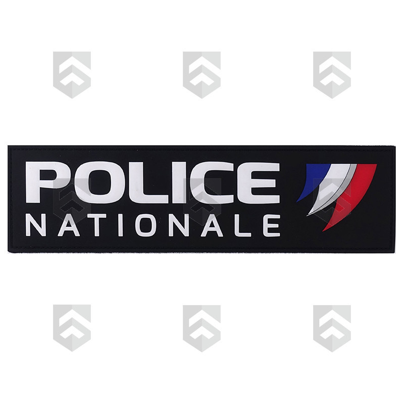Bande Gomme 3D Police 7.5 x 28 cm avec griffes tricolores