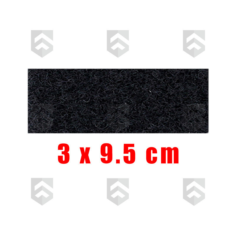 Patch Velcro Femelle à Coudre 3 cm x 9.5 cm Noir