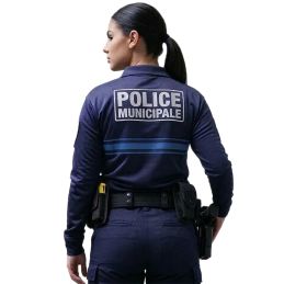 Polo Police Municipale Respirant ML Col Zippé GK Pro Bleu Marine