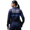 Polo Police Municipale Respirant ML Col Zippé GK Pro Bleu Marine