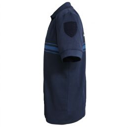 Polo Police Municipale Respirant MC EK Bleu Marine Col Zippé