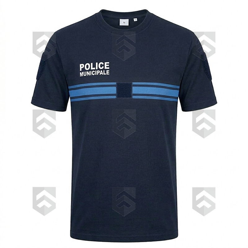 T-shirt Police Municipale Respirant EK Bleu Marine vue de face
