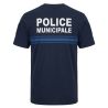 T-shirt Police Municipale Respirant EK Bleu Marine vue de dos