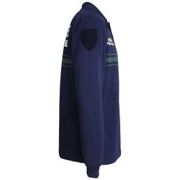 Polo Bandes Vertes Personnalisable Respirant ML Bleu Marine EK