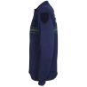 Polo Bandes Vertes Personnalisable Respirant ML Bleu Marine EK