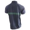 Polo Bandes Vertes MC Bleu Marine bi-tons