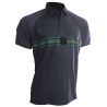 Polo Bandes Vertes MC Bleu Marine bi-tons