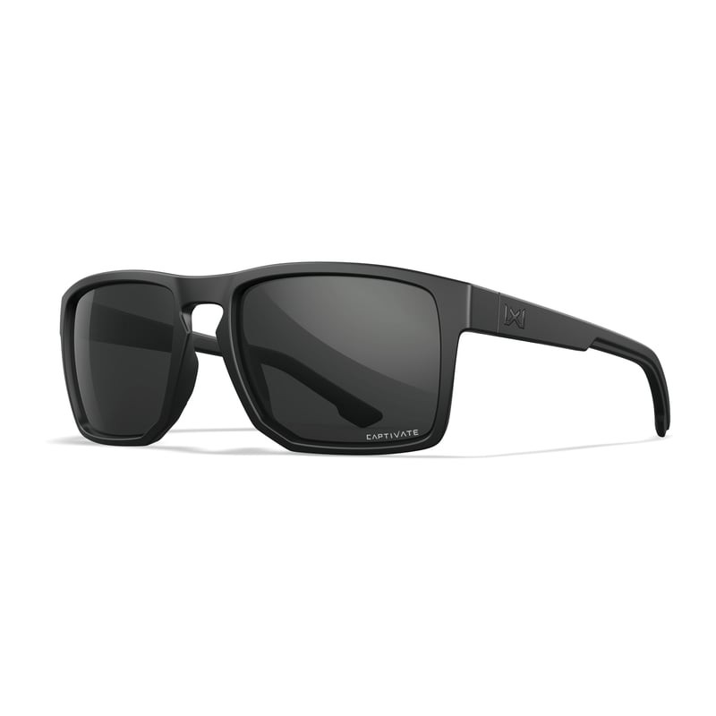 Vue trois-quarts côté droit des lunettes balistiques Wiley X Founder, mettant en avant les branches 