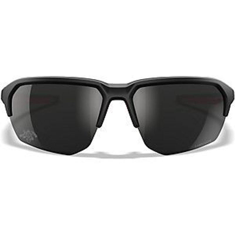 Vue frontale complète des lunettes balistiques Wiley X WX JAKL American Sniper, cadre wraparound noi