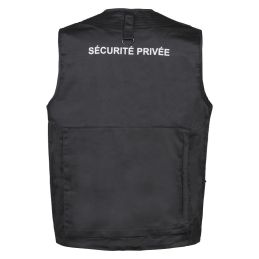 Gilet Reporter Sécurité Privée Cityguard Noir