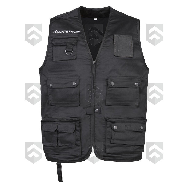 Gilet Reporter Sécurité Privée Cityguard Noir