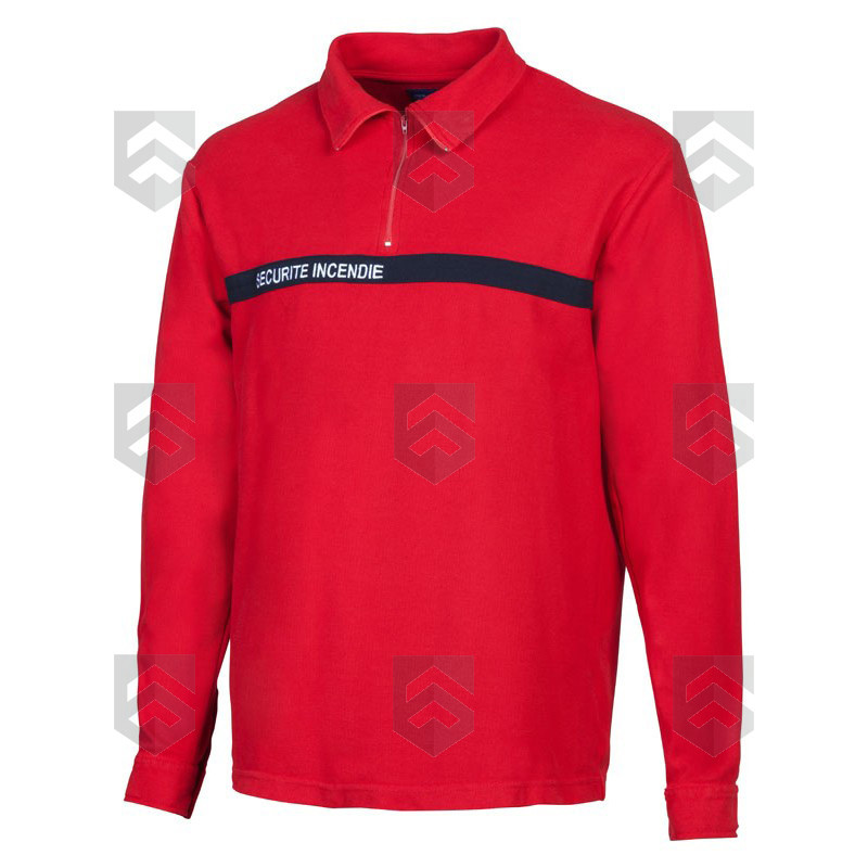 Chemise F1 coton Sécurité Incendie Cityguard Rouge