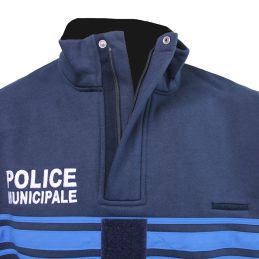 Sweat Police Municipale EK brodé col montant