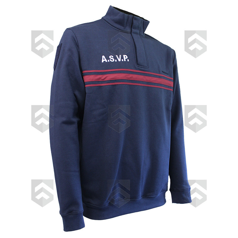 Sweat ASVP EK brodé col montant