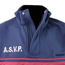 Sweat ASVP EK brodé col montant