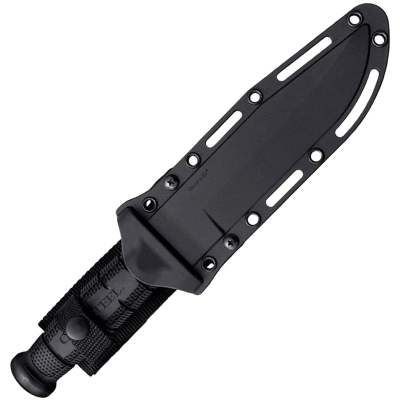 Gros plan sur l'étui Secure-Ex pour poignard Cold Steel Leatherneck SF, construction nylon noir, san