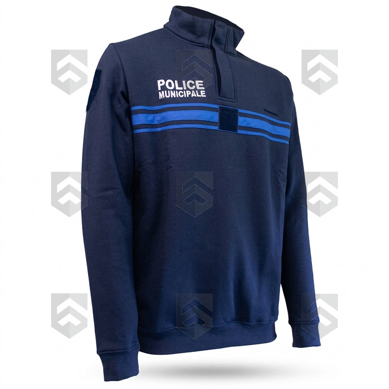 Sweat Police Municipale EK brodé col montant
