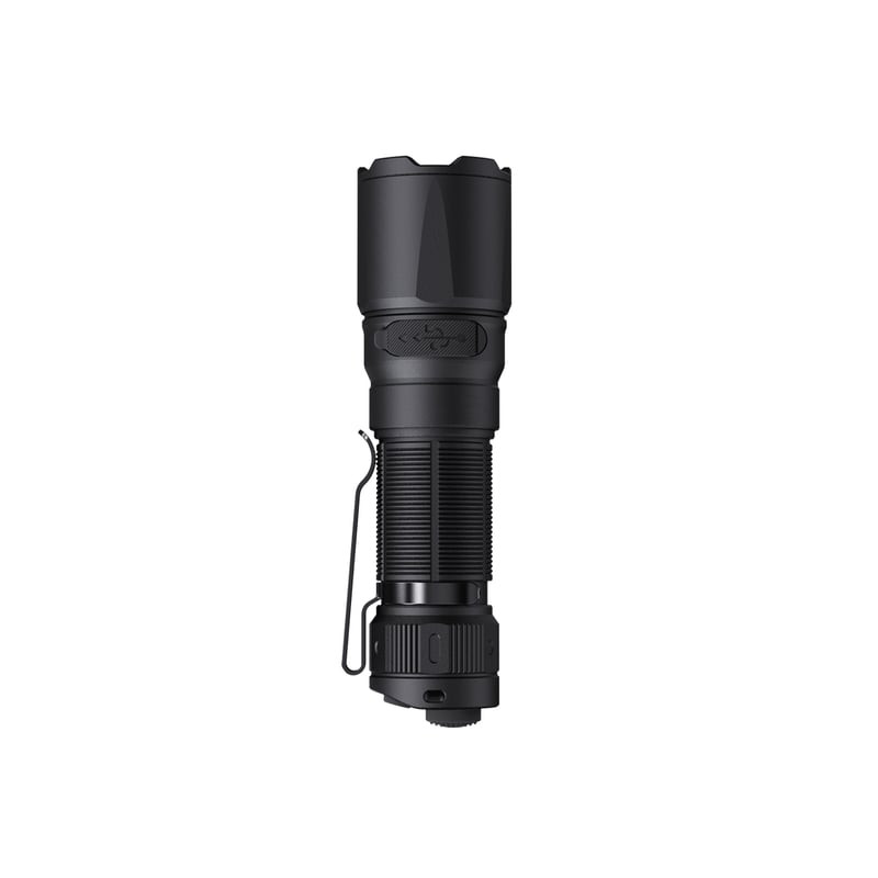 Gros plan de l'interrupteur arrière de la Fenix TK05R avec double commande pour allumage momentané e
