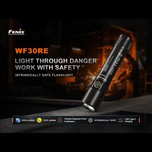 Lampe Torche Rechargeable ATEX WF30RE Fenix 300 Lumens