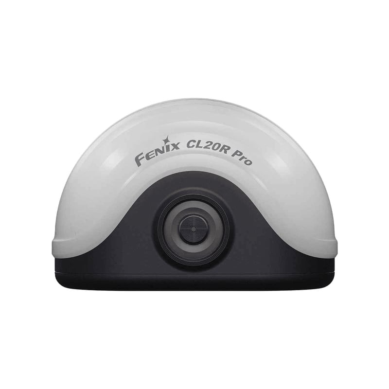 Lampe de camping rechargeable Fenix CL20R PRO avec capteur de mouvement sur une table, montrant son 