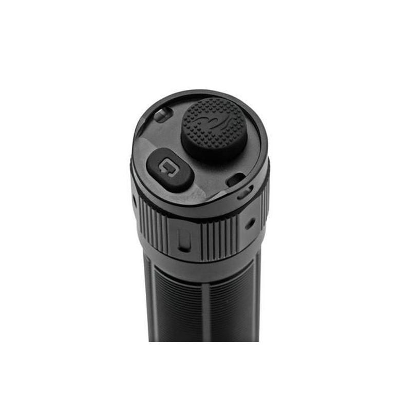 Lampe torche Fenix HT32 détail du commutateur latéral avec indicateur de mode.