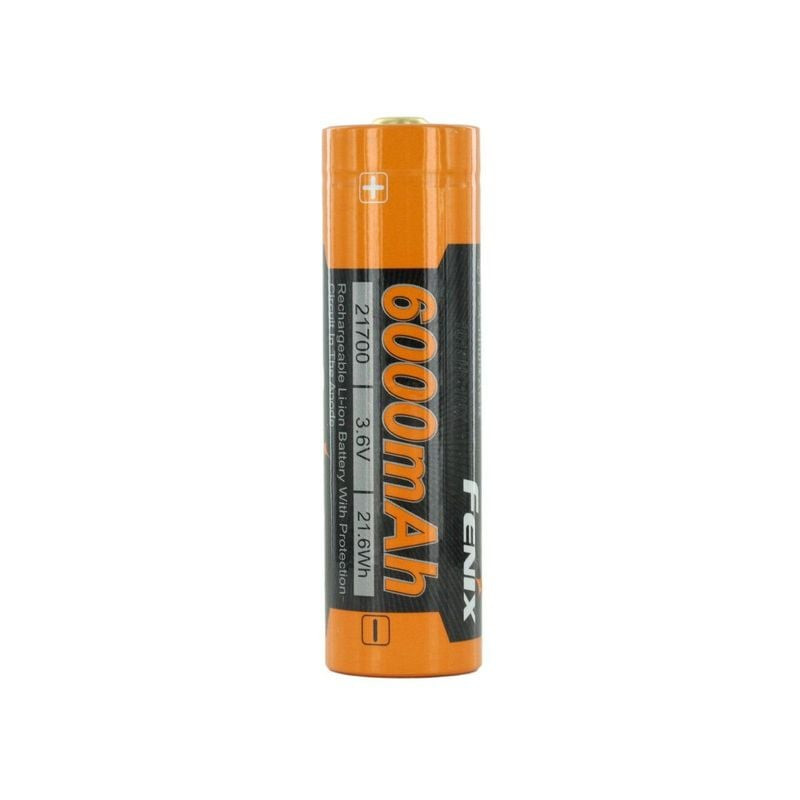 Vue du dessous de la batterie Fenix ARB-L21-6000 montrant la borne négative et l'évent de sécurité.