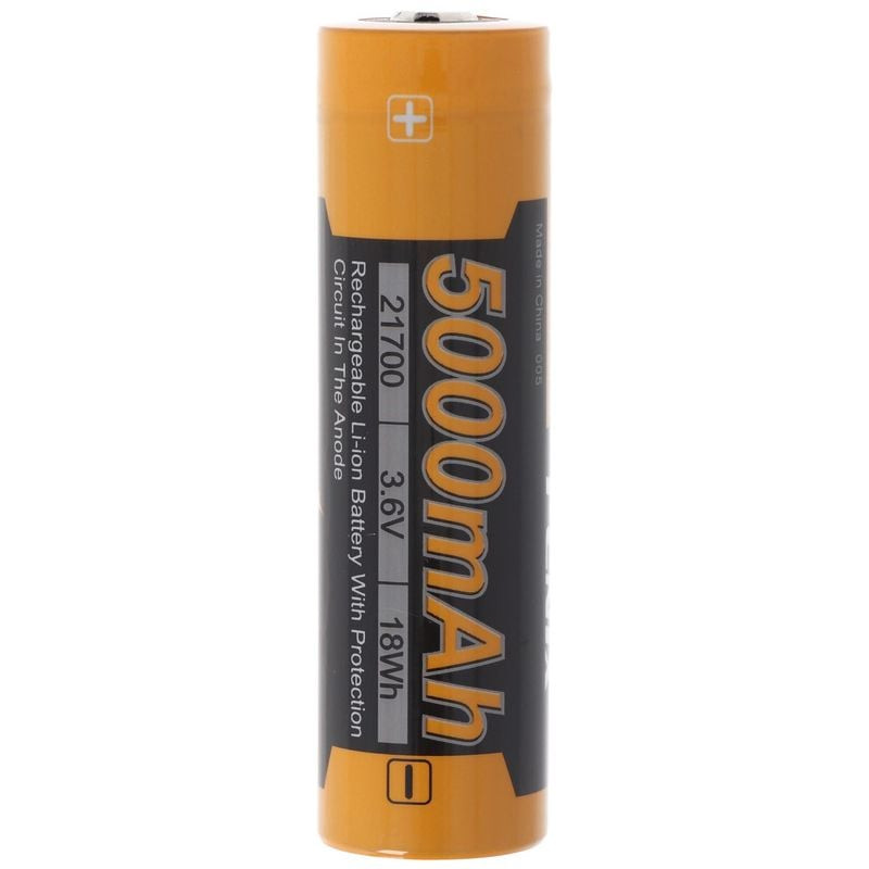 Vue latérale de la batterie Fenix ARB-L21-5000 V2.0 montrant sa forme cylindrique et les détails de 