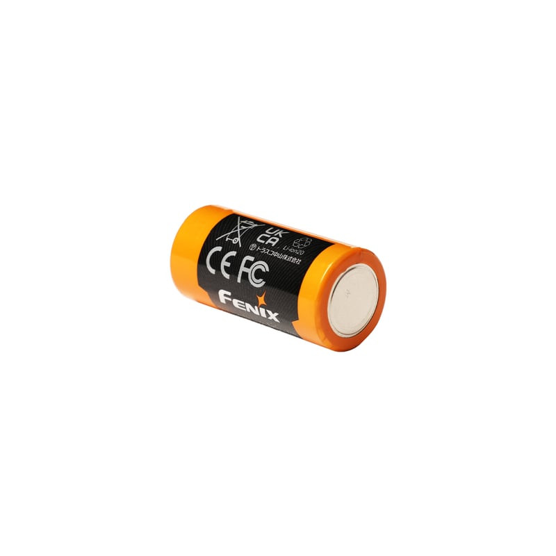 Packshot de la batterie Fenix ARB-L18-1600 montrant l'étiquette avant avec la marque et les spécific