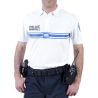 Polo Police Municipale Respirant Col Zippé Equipol Blanc
