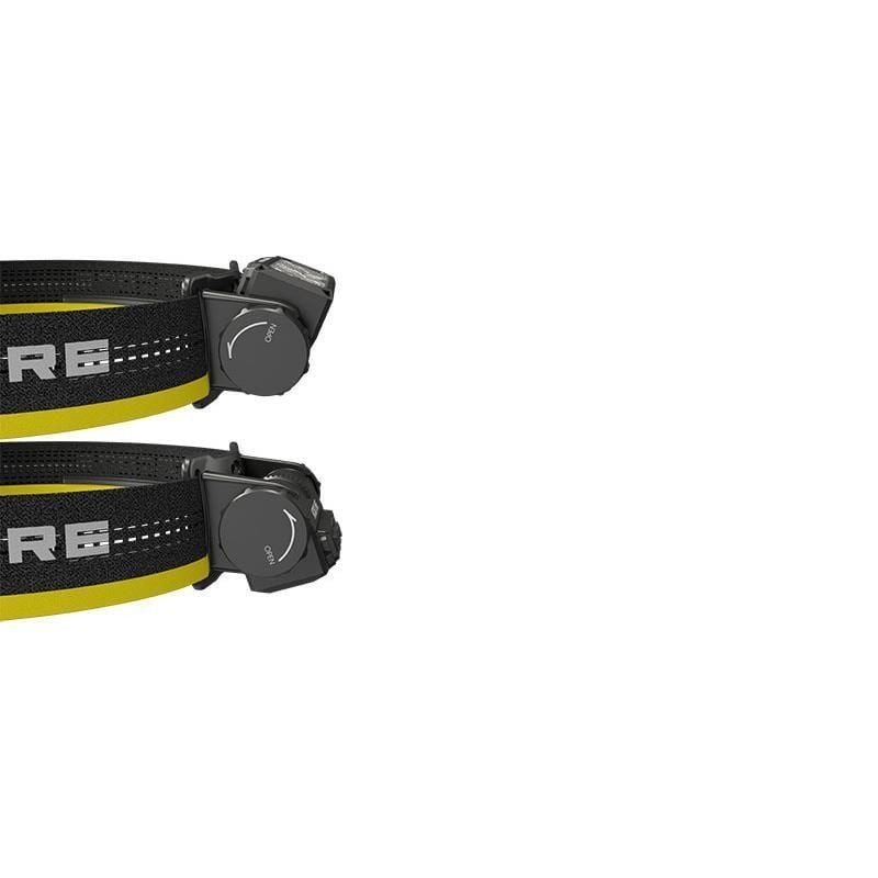 Lampe frontale rechargeable HC60 UHE Nitecore 1600 Lumens en vue de détail.
