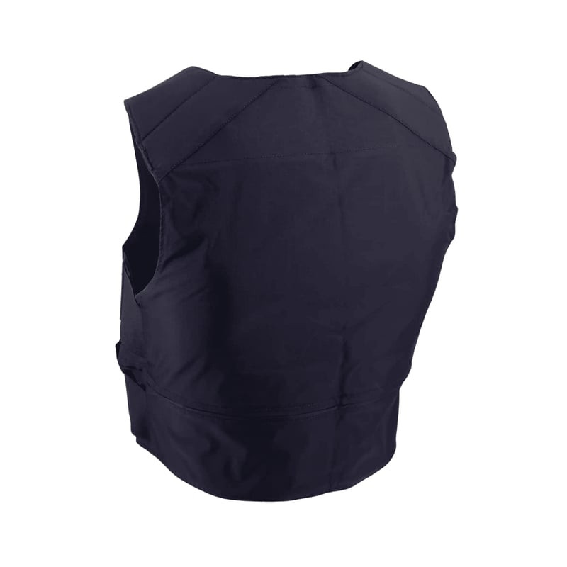 Vue arrière de la housse de gilet pare-balles GK Pro Timecop II bleu marine, ajustement discret et r