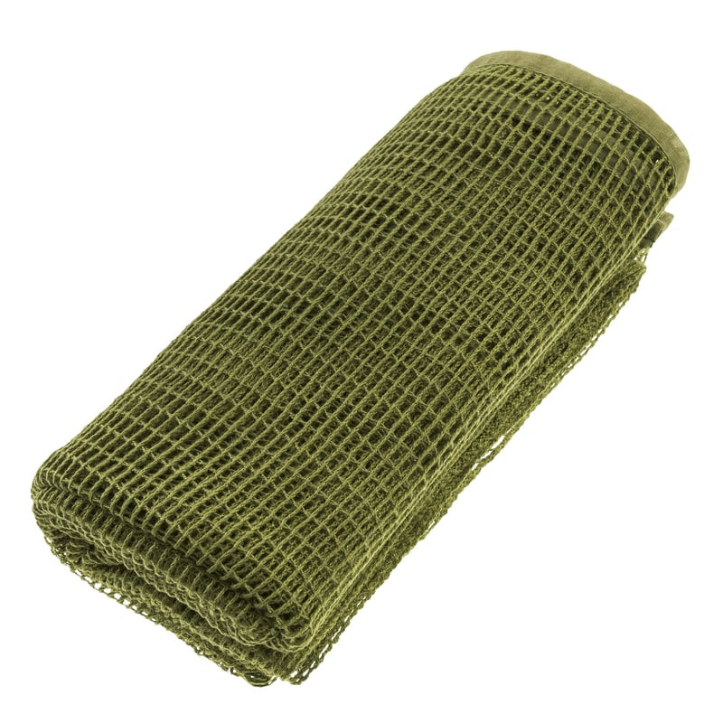 Packshot de l'Écharpe filet Vert OD de General Army Store, accessoire tactique en maille légère.
