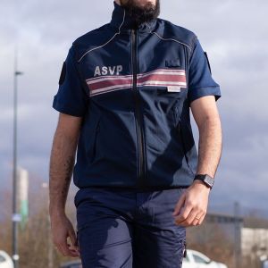 Gilet Softshell ASVP Bodywarmer Callens Bleu Marine