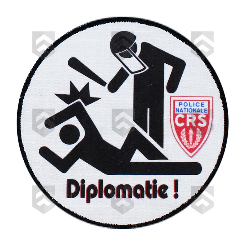 Patch Velcro Rond Humoristique Diplomatie