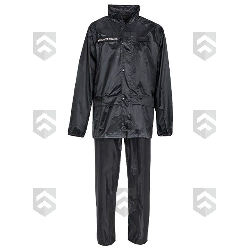 Tenue de pluie Sécurité Privée Cityguard Noire
