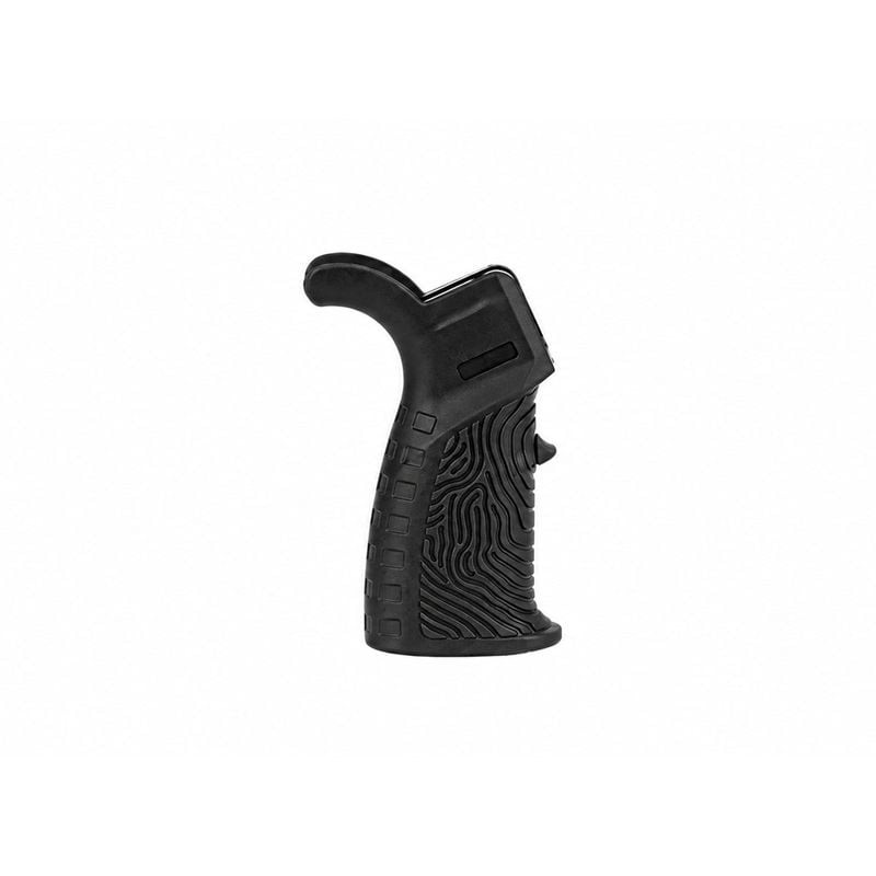 Packshot de la poignée caoutchoutée avec extension arrière DLG Tactical pour carabine AR-15