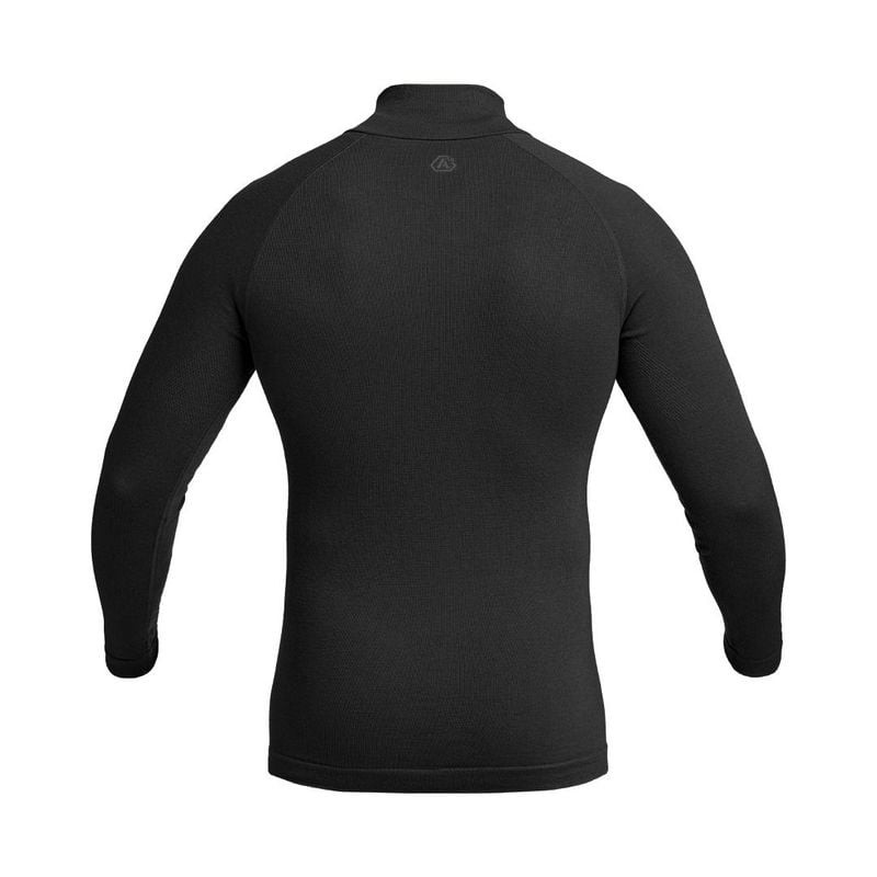 Vue arrière du sweat zippé noir A10 Thermo Performer Gen 2 avec logo A10 au col et coutures plates