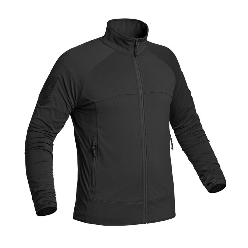 Gilet Instructor X-Move A10 Equipment noir présenté de biais, fermeture zippée, col montant et patch