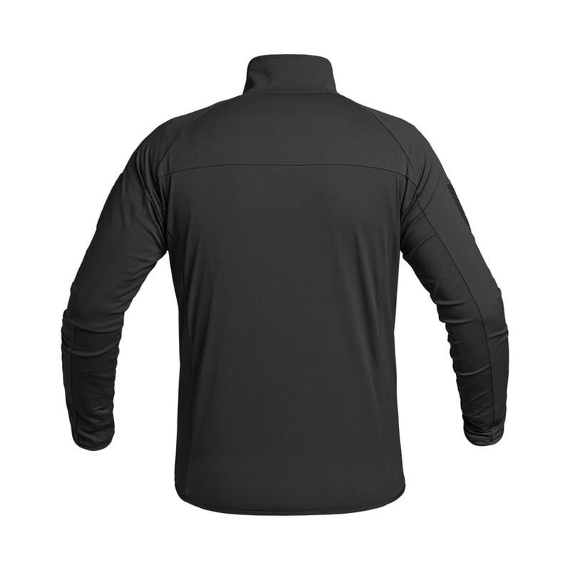 Vue arrière du gilet Instructor X-Move noir d'A10 Equipment, dos uni, col montant et poignets élasti