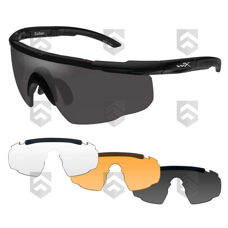 Pack Lunettes Balistiques Saber Adv WILEY X Incolore/Ambré/Fumé