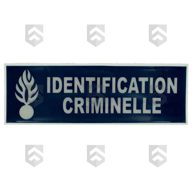 Bande rétroréfléchissante plastifiée Identification Criminelle 10 x 30 cm